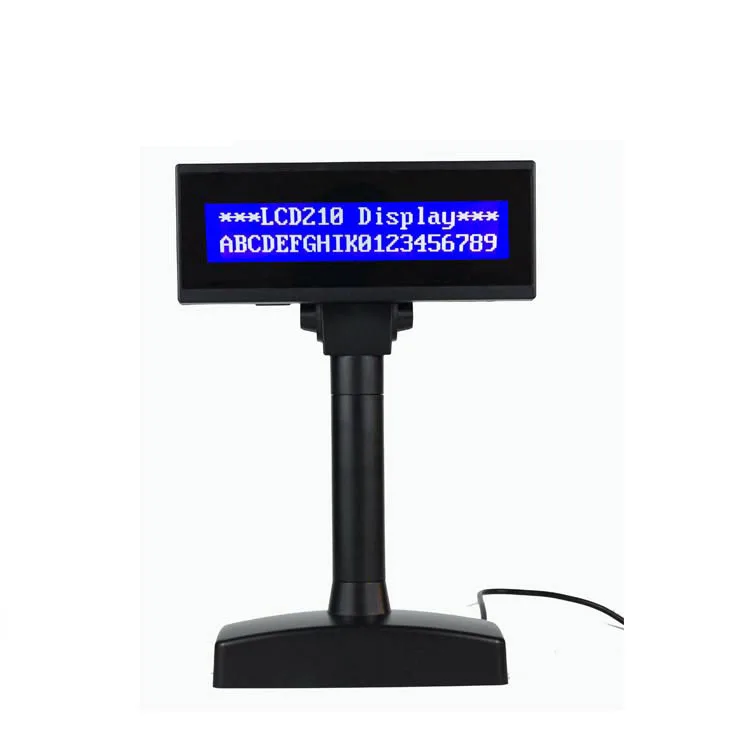 LCD210A эмулирует Популярные клиентские наборы команд pole display RS-232 порт или usb-порт