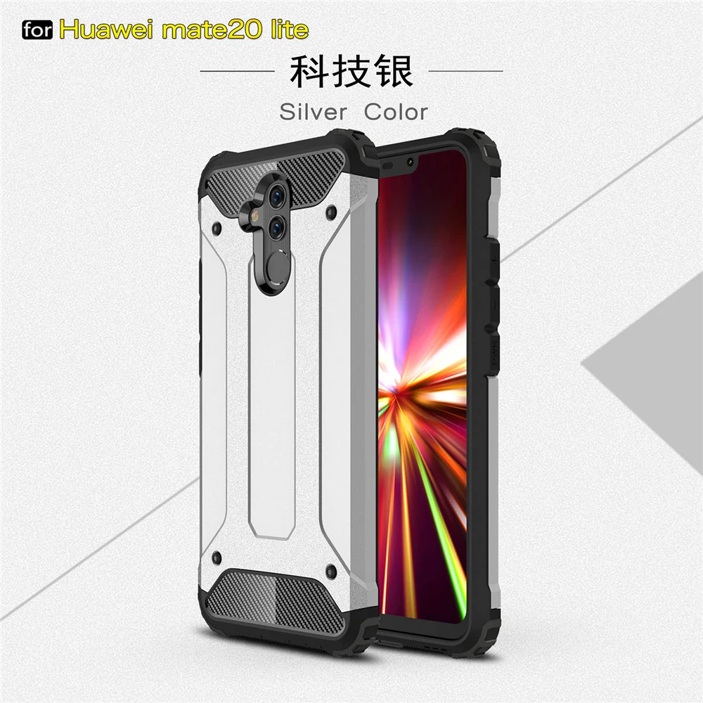 Противоударный Гибридный чехол для Huawei Mate 10 20 Lite Pro мягкий силиконовый из ТПУ +