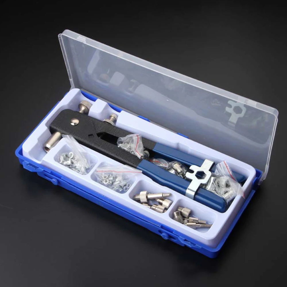 86 шт. гайки заклепки пистолеты тяжелые резьбовые вставки ручные клепки набор M3-M8