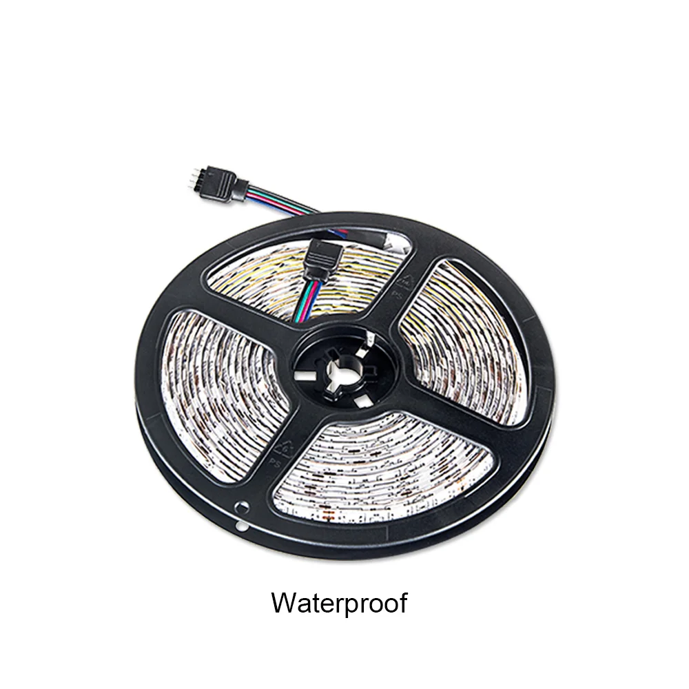 Waterproof Foxanon DC12V RGB Светодиодная лента 5050 60 Светодиодный/м гибкий светодиодный светильник rgb светодиодный неоновый светильник s с bluetooth-контроллером 3A адаптер питания - Испускаемый цвет: Waterproof