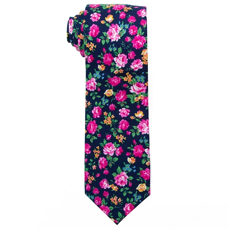 PCT-004 Cotton Tie Портной Смит 7,5 см с принтом Пейсли Цветочный Хлопок Галстуки Мода дизайнер Красочные Пейсли цветок галстуки галстук для мужчин свадьба - Цвет: PCT-004 Cotton Tie