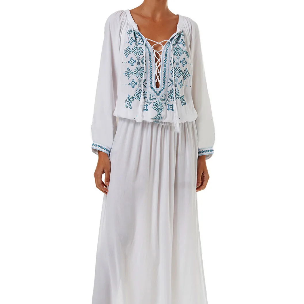 Caftan женское платье большого размера на завязках подходит для L 4X|Пляжная одежда| |