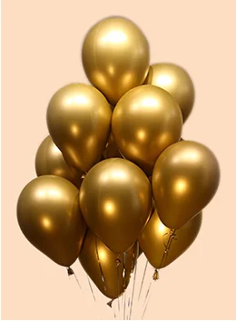 10pc gold 10 шт. 12 дюймов металлические латексные шары с жемчугом толстые Хромированные Металлические цвета надувные шары для свадьбы, дня рождения, вечеринки, украшения для взрослых - Цвет: 10pc gold