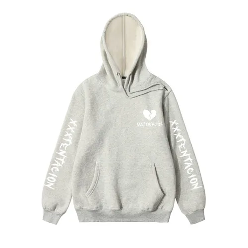 WY119-121-Gray Новинка; модные толстовки с капюшоном для мужчин/женщин; Повседневная Толстовка в стиле хип-хоп; XXXTentacion; Vibes Forever Traksuit; флисовый пуловер с капюшоном - Цвет: WY119-121-Gray
