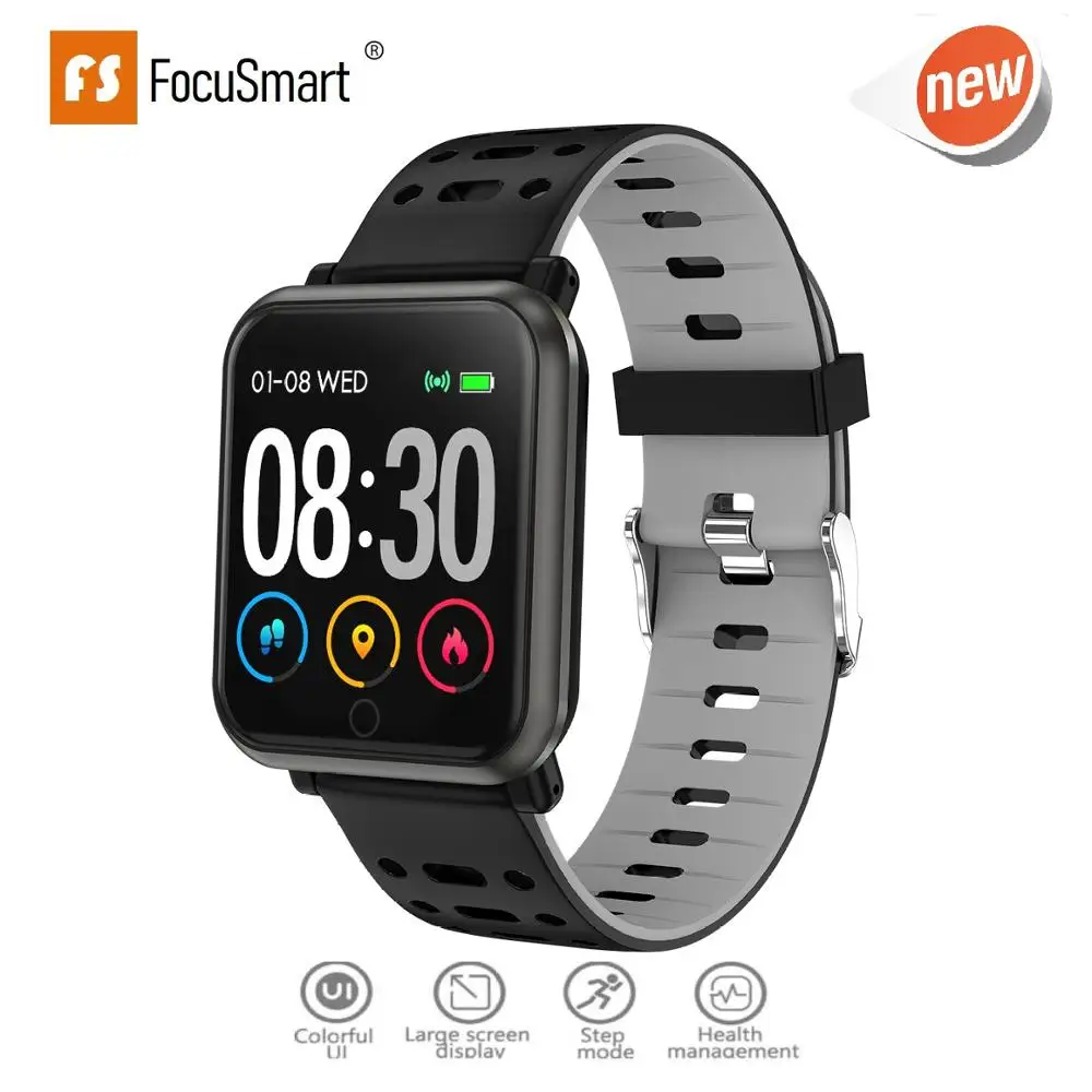 FocuSmart 2019 FS11 Смарт часы фитнес трекер кровяное давление монитор HeartRate