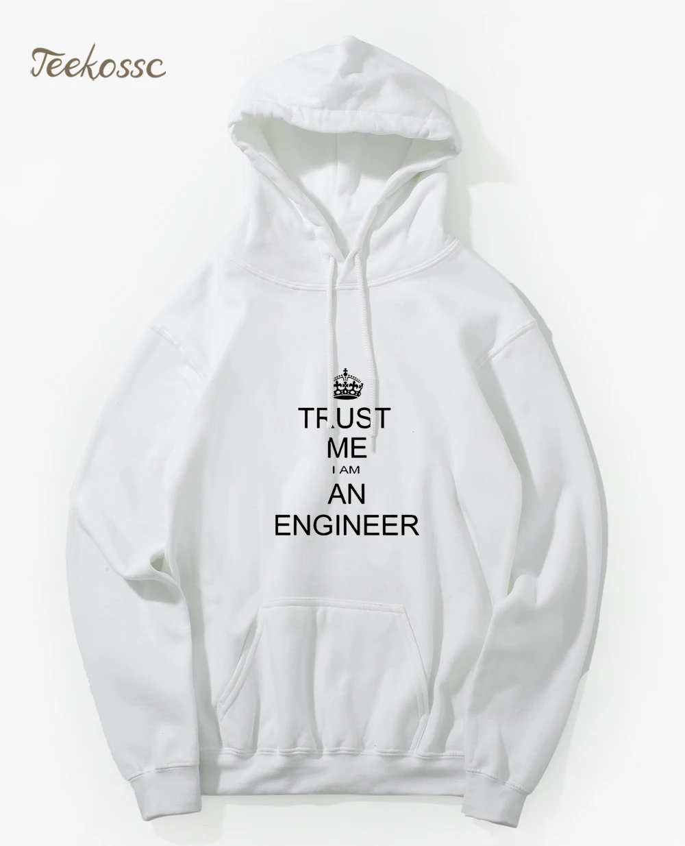 Мужская толстовка с капюшоном Trust Me черная Повседневная Толстовка забавным