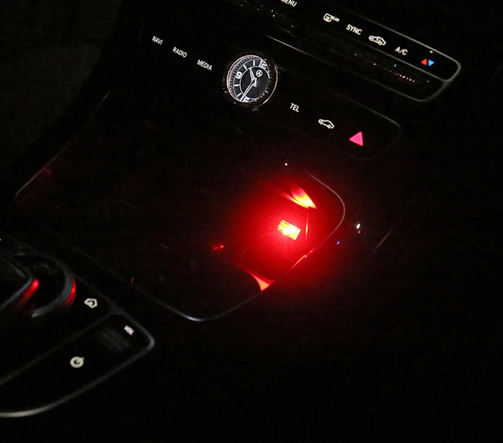 USB светодиодный ночной Светильник для салона автомобиля, нижняя лампа для Volkswagen Skoda Octavia Fabia Rapid Superb Yeti Roomster