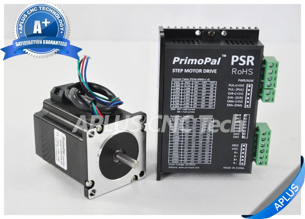 NEMA 23 Шаговые двигатели(255oz-in/76 мм/3.0a)+ Шаговые двигатели Драйвер psr5042