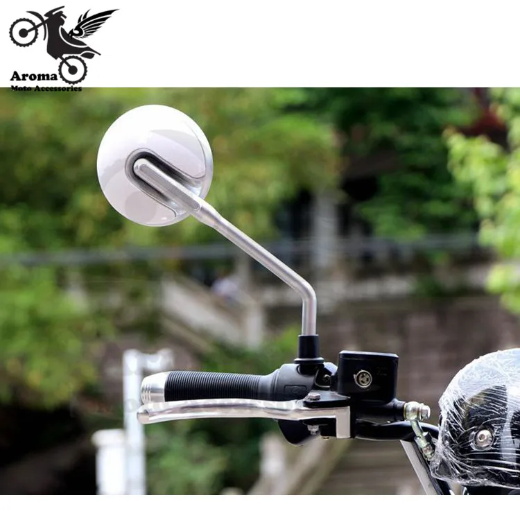 Круглый белый велосипед ямы moto cross moto rbike боковое зеркало универсальный moto rcycle зеркало заднего вида для honda suzuki yamaha moto зеркала