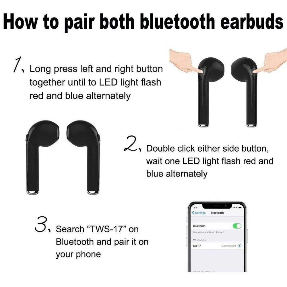 I7tws наушники Bluetooth гарнитура беспроводная hands free Автомобильная с микрофоном