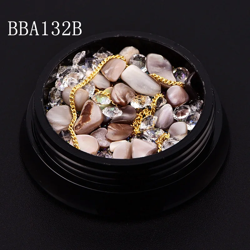 BBA132B AddFavor украшения для ногтей DIY 3D Стразы для ногтей акриловые жемчужные металлические бусины золотая цепочка лак дизайн УФ гель алмазный камень - Цвет: BBA132B