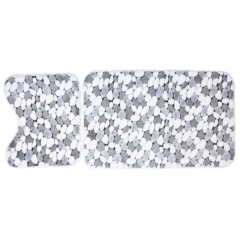 2 шт Набор ковриков для ванной коврик коралловый флис напольный с эффектом памяти