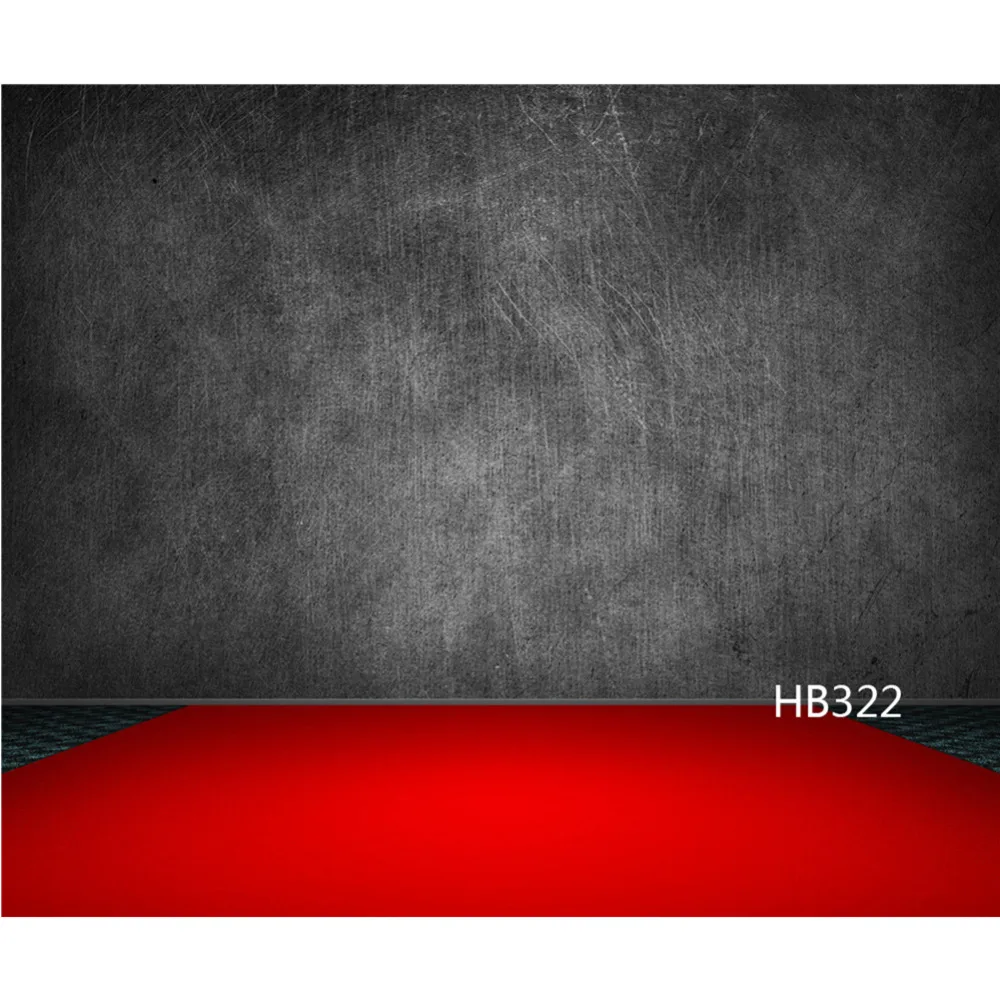 Портретный фон LB с красной ковровой дорожкой и серой стеной из полиэстера