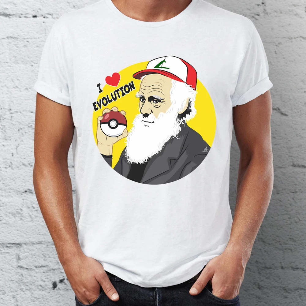 Мужская футболка с надписью I Love Evolution Darwin Funny Awesome Tee | одежда