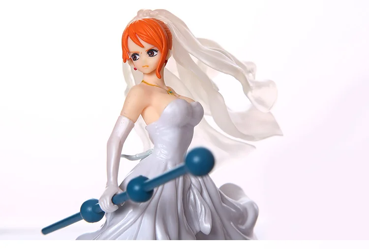 Аниме Фигурка одна штука 17 см скульптуры Nami свадебное платье Ver Colosseum 4 Vol. 2 ПВХ