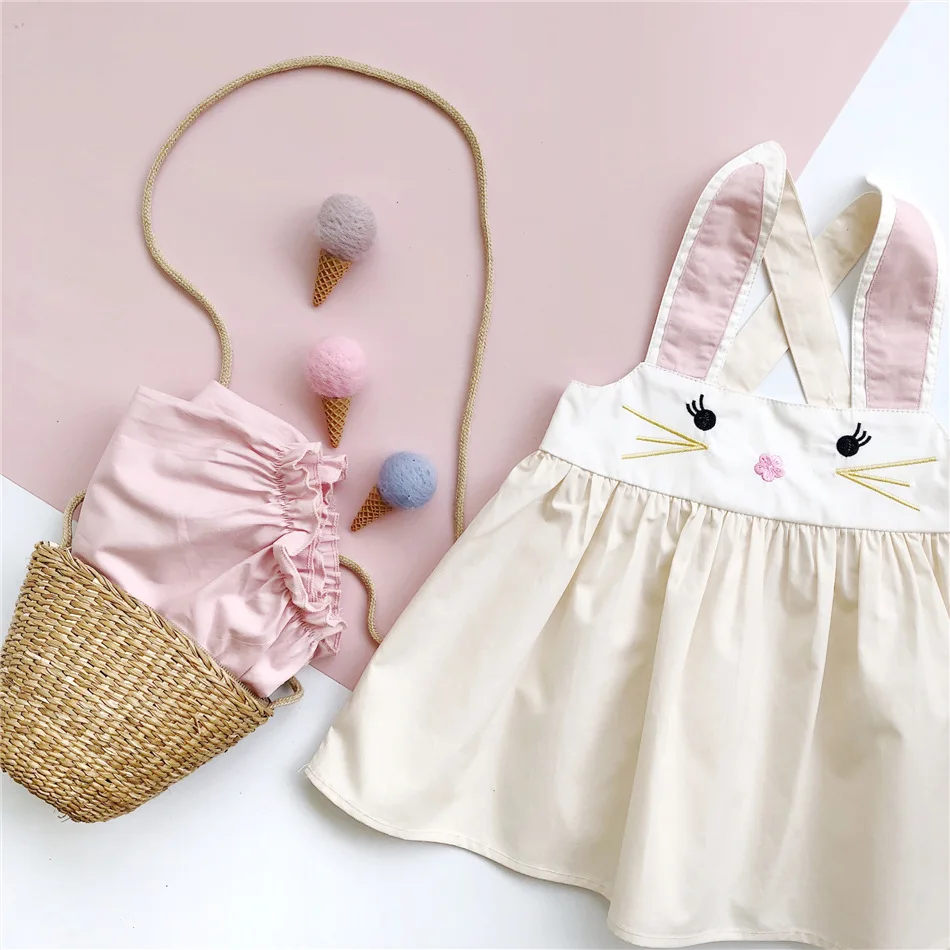 Новинка 2019 одежда для маленьких девочек милая хлопковая юбка на подтяжках с