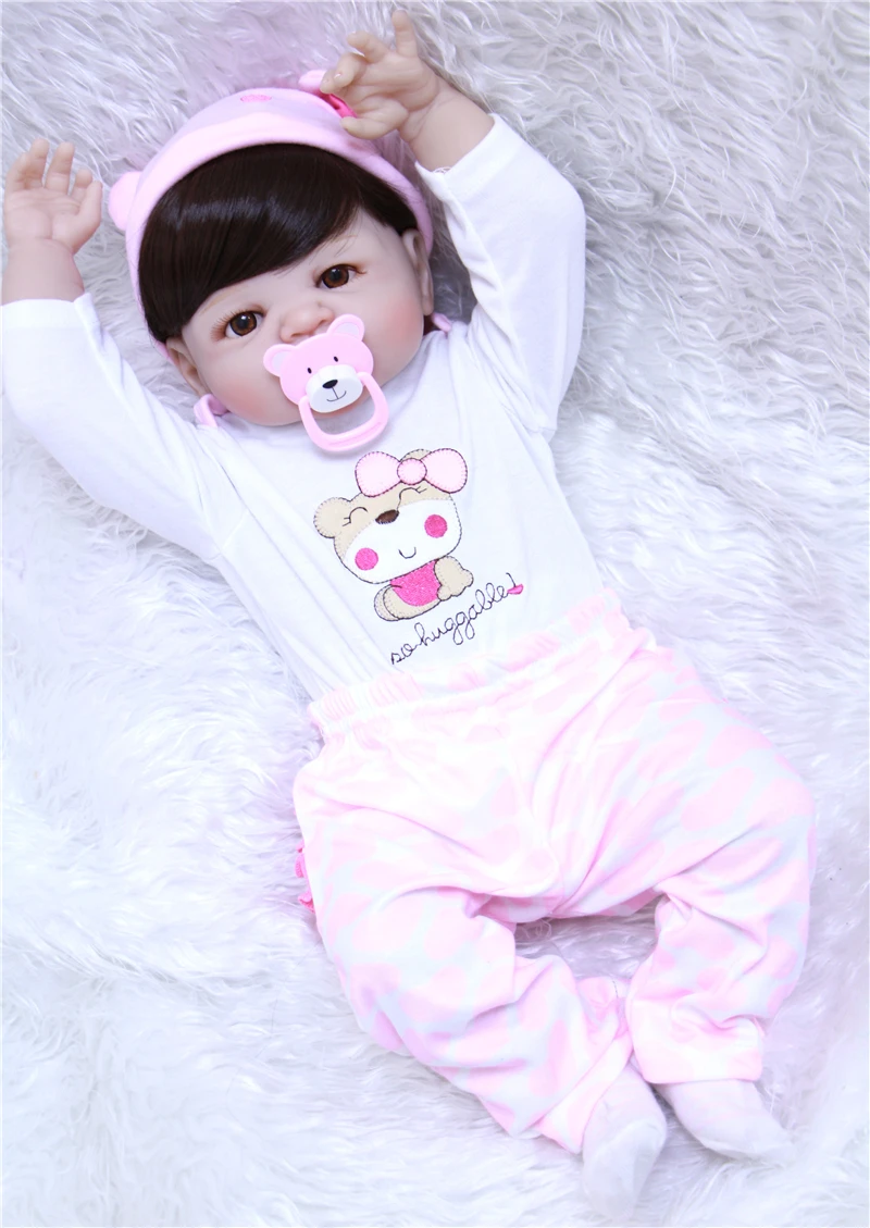 DollMai 22 дюйма силиконовые куклы reborn baby reasitc для детей подарок Bebe живой bonecas | Игрушки