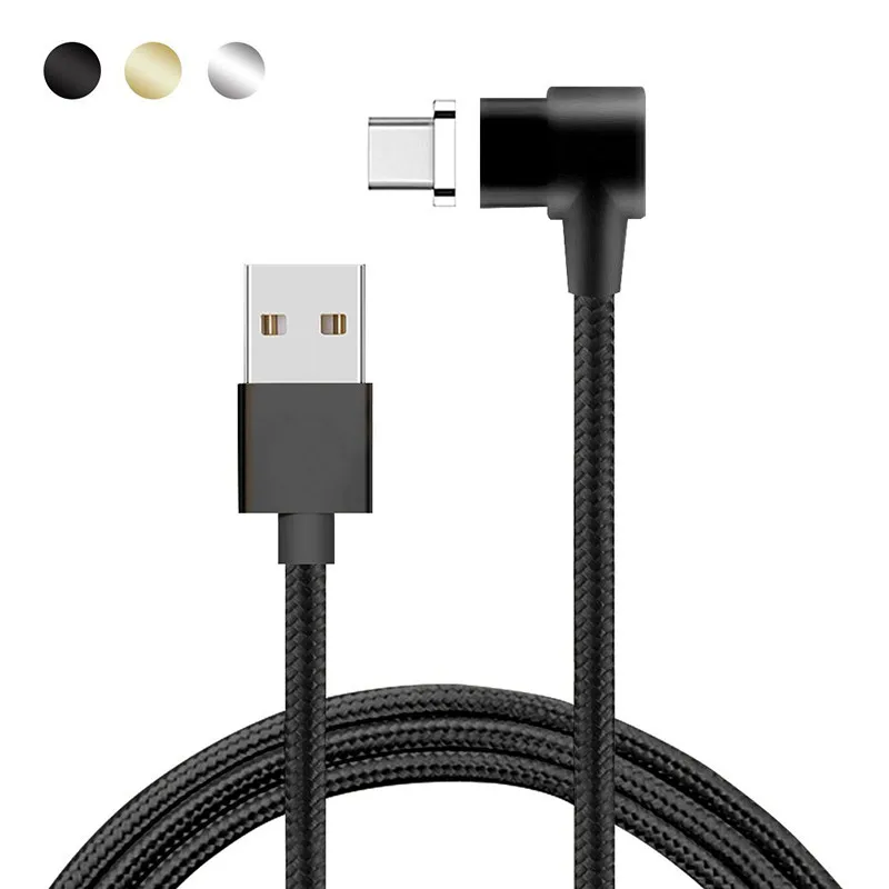 Магнитный зарядный кабель для Samsung S8 S9 Plus Note 8 A3 A5 A7 2017 Oneplus 3 3T 5 90 градусов Тип C USB