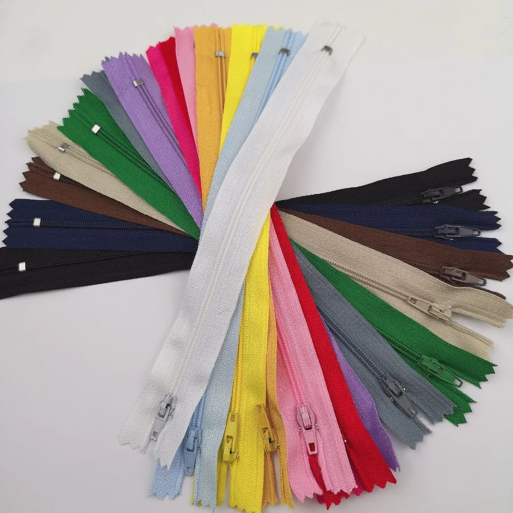 20CM 100pcs/lot Colorful 3# Closed End Nylon Coil Zippers Tailor DIY Handmade Accessory Sewing Craft Bag Garment Material | Дом и сад