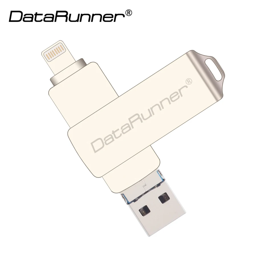 

USB-флеш-накопитель DataRunner 3 в 1, OTG, 8 ГБ, 16 ГБ, 32 ГБ, 64 ГБ, 128 ГБ, USB 3,0