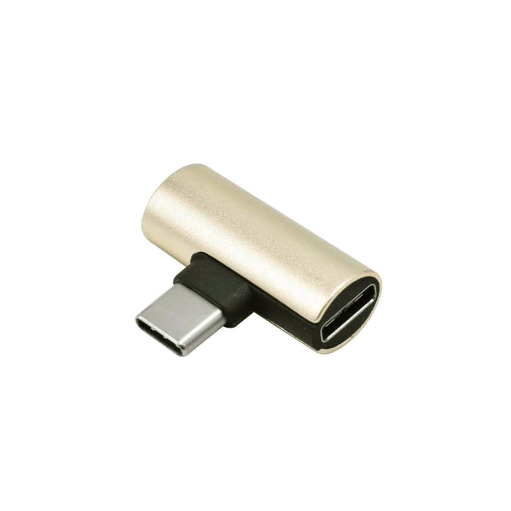 Золотой Разъем разветвитель Зарядное устройство USB c адаптер аудио зарядный кабель адаптер для наушников Разъем для наушников AUX кабель - Цвет: Золотой