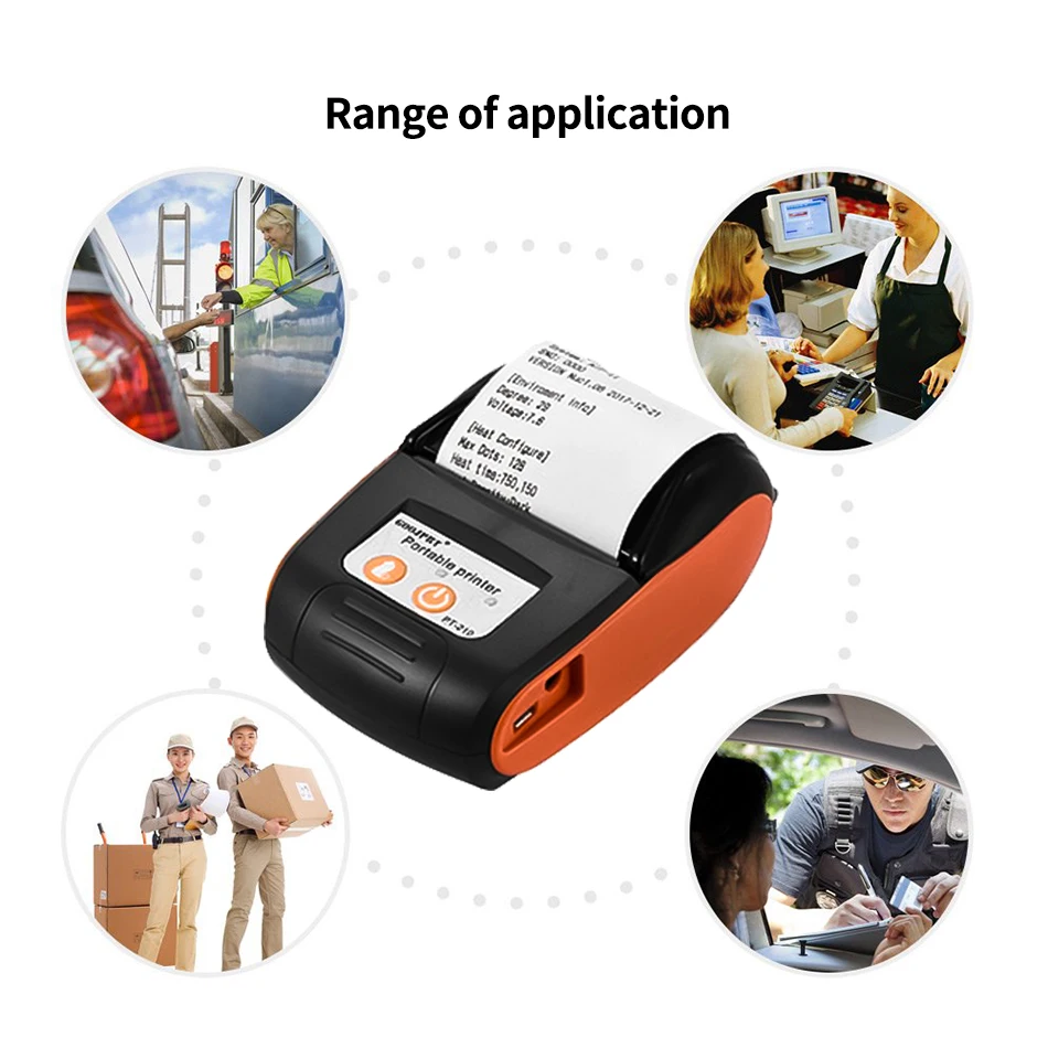 Loyverse POS для телефона Android Bluetooth принтер беспроводной чековый купюр термопринтер 58 мм мини портативный карманный принтер