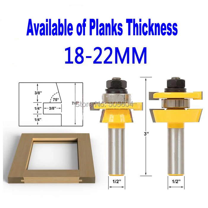 2 шт. круглый за деревообрабатывающие бурового инструмента 1/2 &quot фреза комплект
