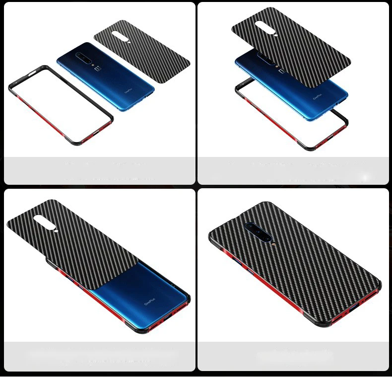 360 Броня Алюминиевый Чехол-бампер для телефона для Oneplus 7 Pro Чехлы металлическая рамка из углеродного волокна PC чехол для Oneplus 7 чехол противоударный