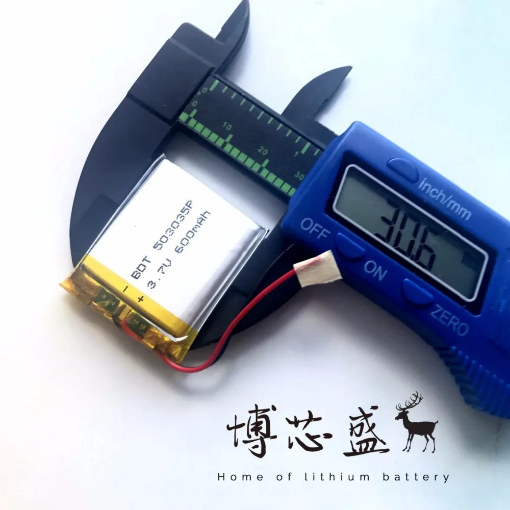 503035 3,7 v 600mAh литий-полимерная батарея 3 7V Вольт li po ion lipo перезаряжаемые батареи для dvr gps навигации