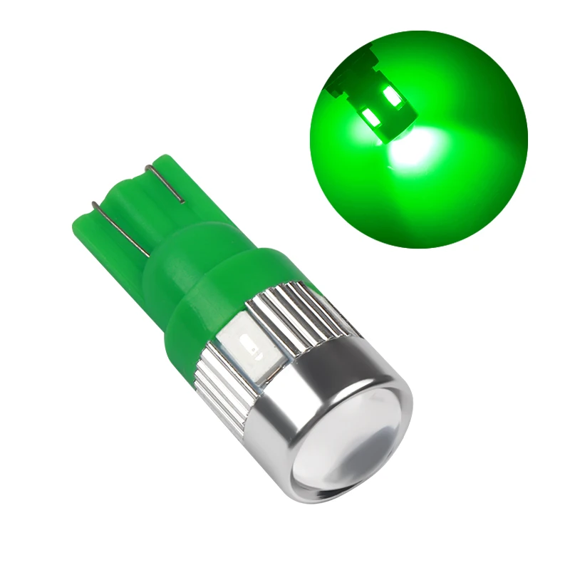 Зеленый 4 шт. T10 w5w 5630 6SMD авто Интерьер светильник с can-bus на танкетке светильник боковые лампочки для хвоста автомобиля светильник парковка купол двери светильник DC12V - Испускаемый цвет: Зеленый