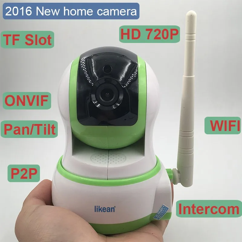 LIKEAN Ip-камера Baby Monitor 720 P Беспроводной WI-FI Pan/Tilt Onvif Wi-Fi Камера PTZ P2P Технологии для