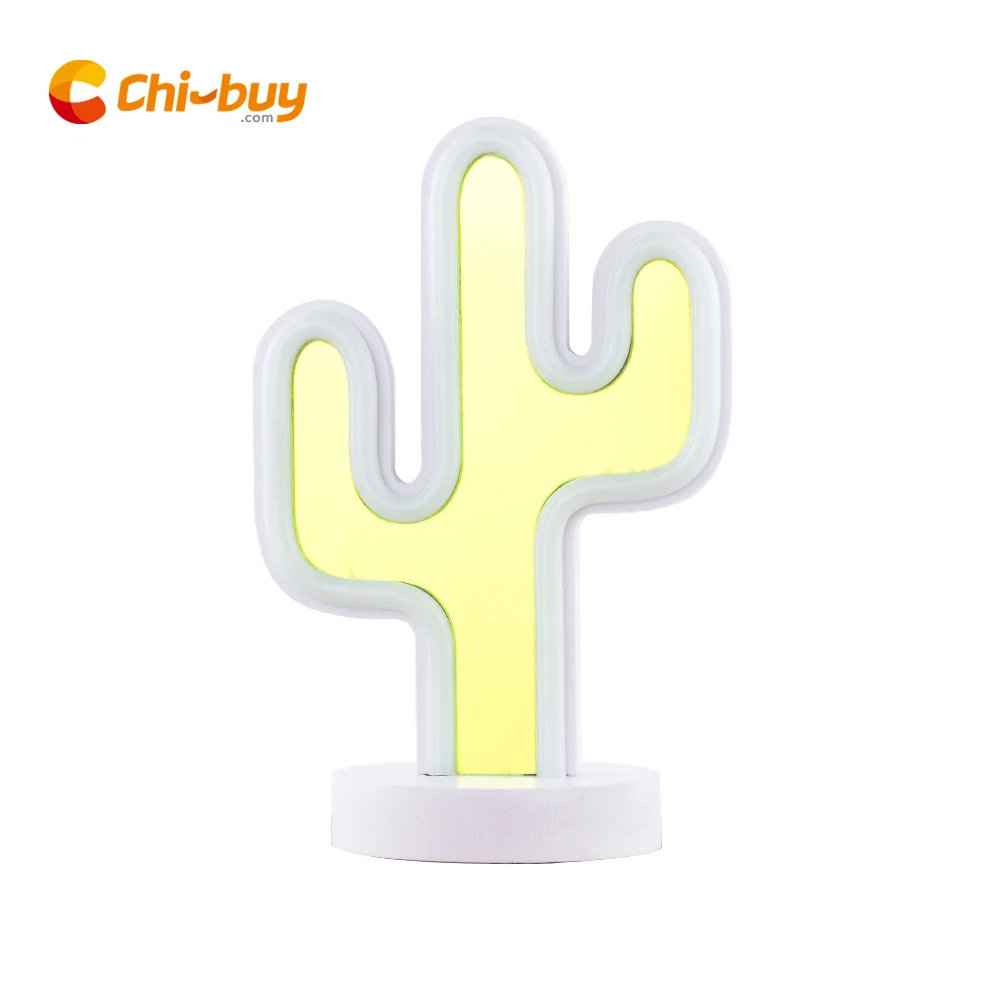 Чи-купить кактус LED неоновый стол световая вывеска настольная неоновое украшение
