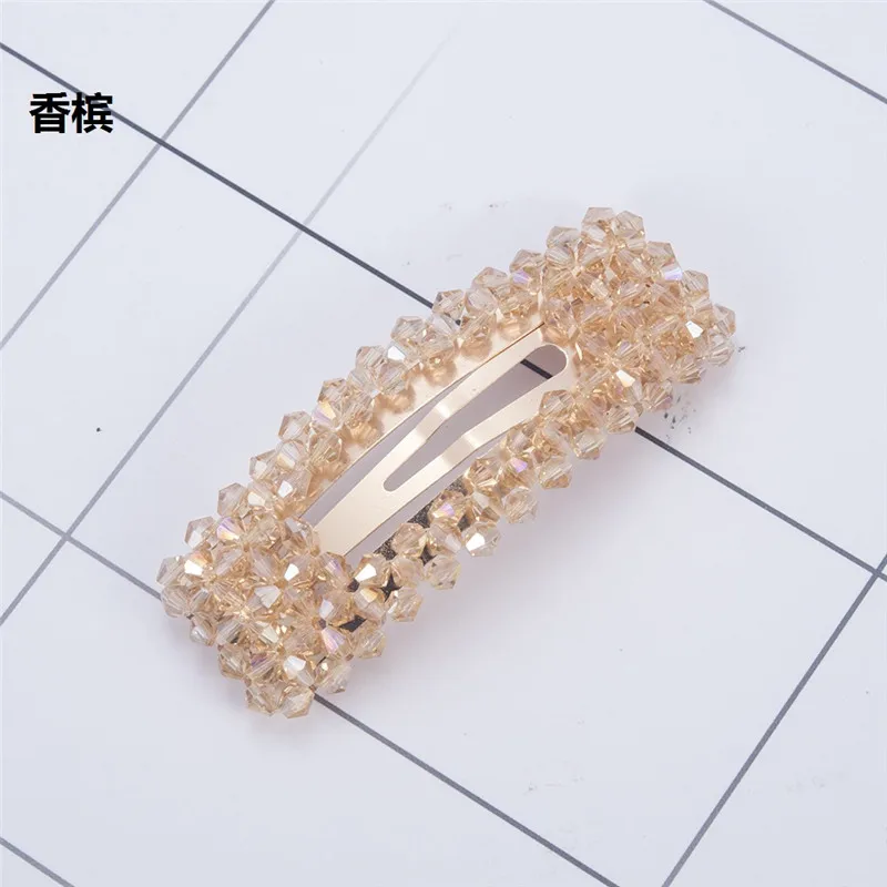 New Rhinestone Hair Pins Hair Clip Hair Comb Bobby Pin Barrette Hairpin Headdress Women Crystal Wedding Party Hair Jewelry Gift - Окраска металла: CD060