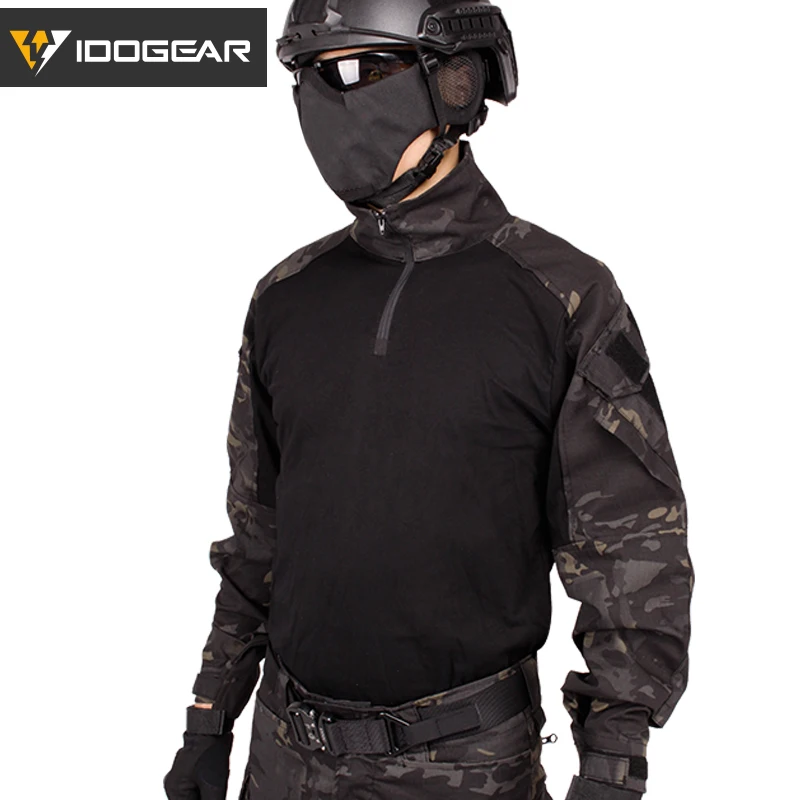 Multicam black IDOGEAR ghillie костюм зимняя одежда для охоты Пейнтбольная Боевая Gen3 футболка Военная страйкбольная тактическая камуфляжная Мультикам CP армейская 3101 - Цвет: Multicam black
