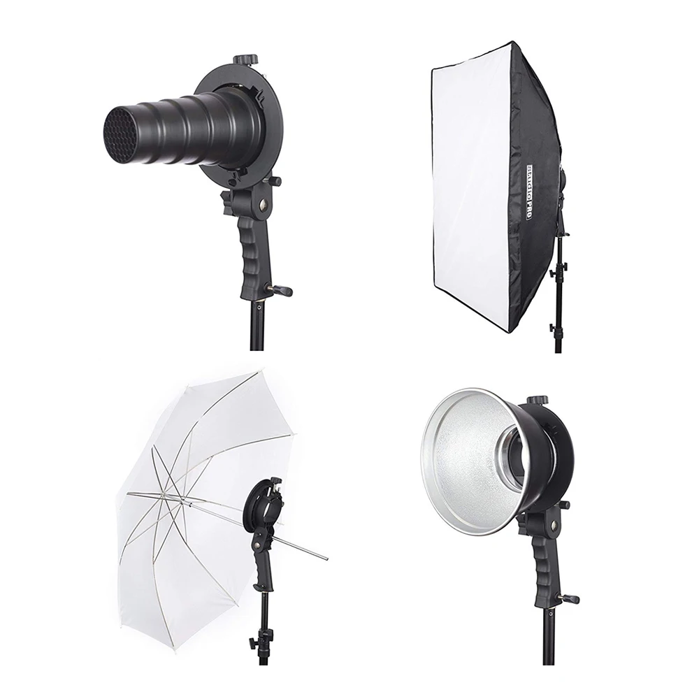 Ручной S-образный держатель кронштейна с креплением Bowens для Speedlite Flash Snoot Softbox