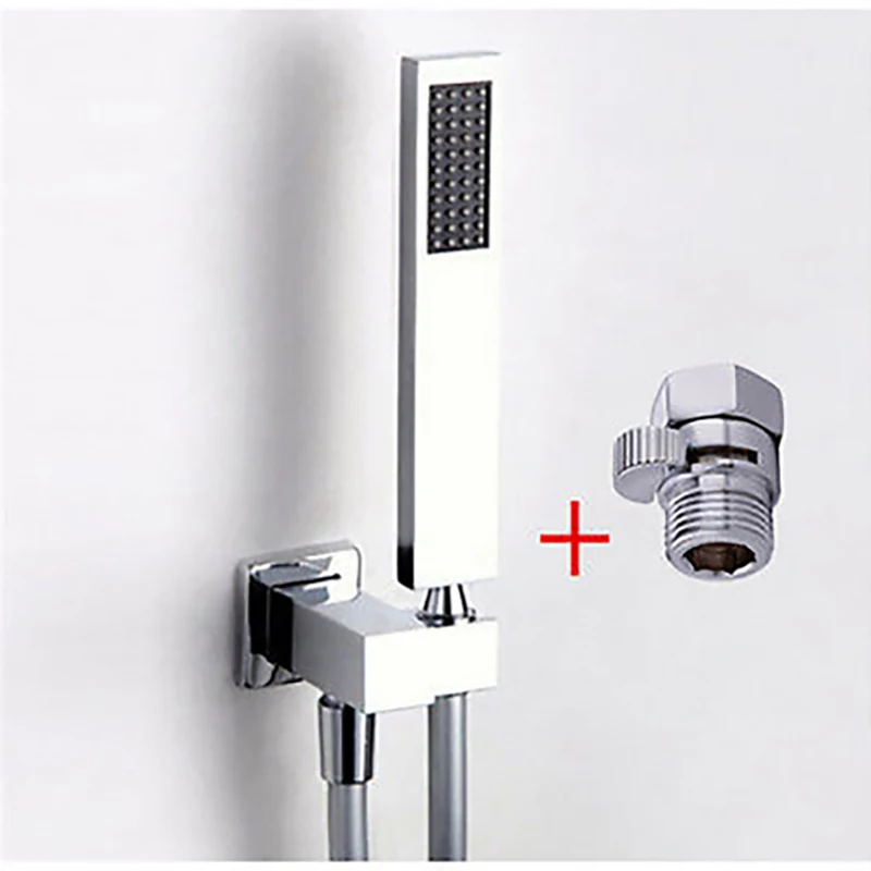 

Brass Chrome Handheld Shower Head with Brass holder, PVC Hose and Flow valve