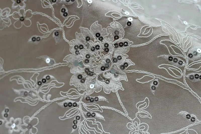 Alencon Блестки цвета слоновой кости высокое качество шнура для невесты