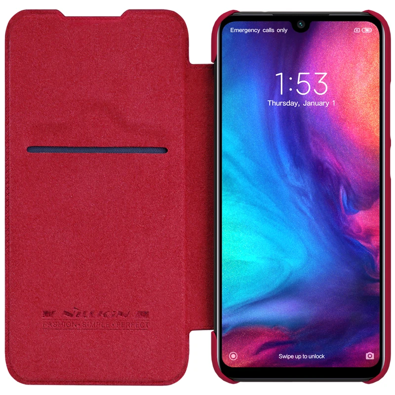 Для Xiaomi Redmi Note 8 Pro кожаный чехол NILLKIN QIN откидная крышка для Redmi Note 8 7 pro global чехол-кошелек с карманом для карт