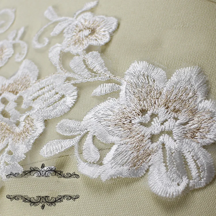 20 шт. кружевные нашивки для свадебного платья 24 х10 см | Дом и сад