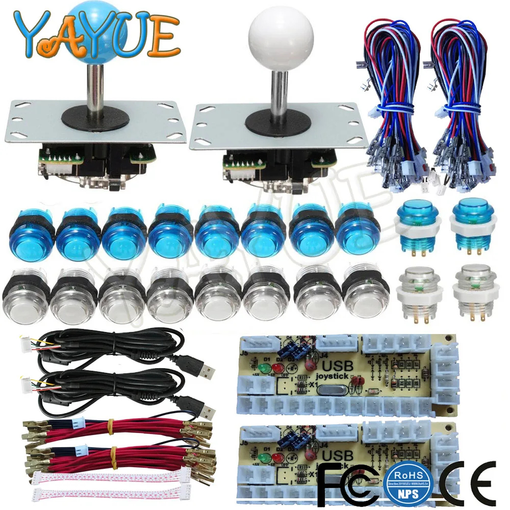 Аркадный набор 2 игрока Jamma MAME части игровой консоли DIY с светодиодный джойстик 5Pin