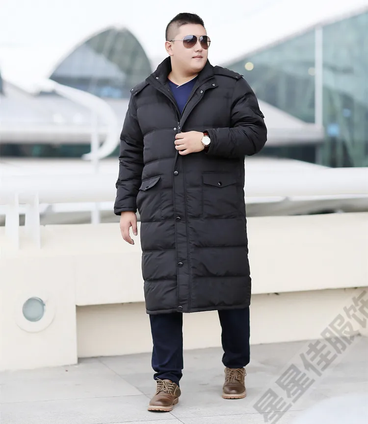 Плюс 12XL 10XL 8XL 6XL Новое поступление х-Длинная утепленная пуховая куртка мужская брендовая одежда однотонная теплая куртка с капюшоном 90% белая куртка на утином пуху