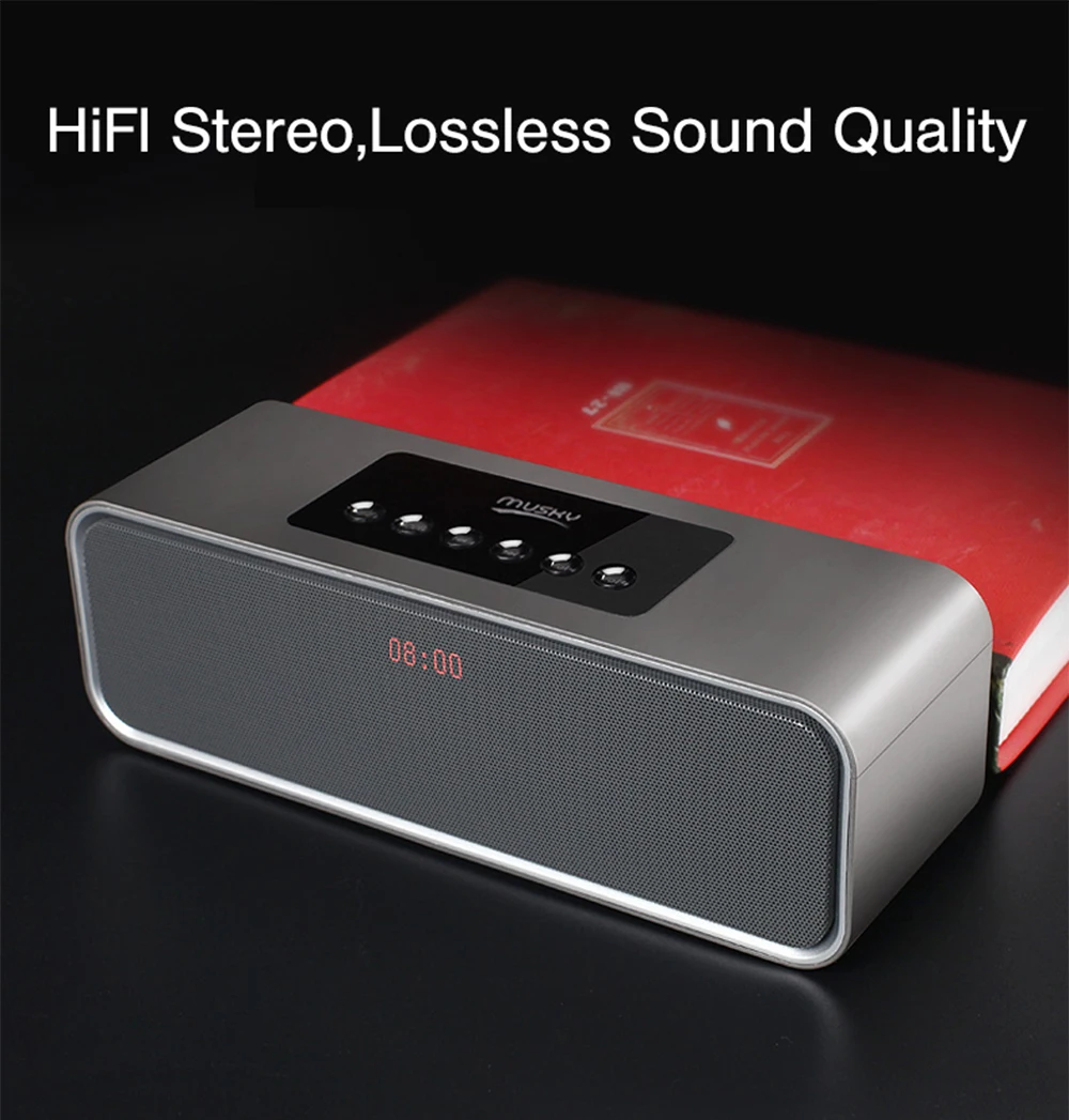 DY22L беспроводной HIFI Bluetooth динамик портативный радио сабвуфер будильник звук 3D стерео музыка объемный поддержка TF AUX