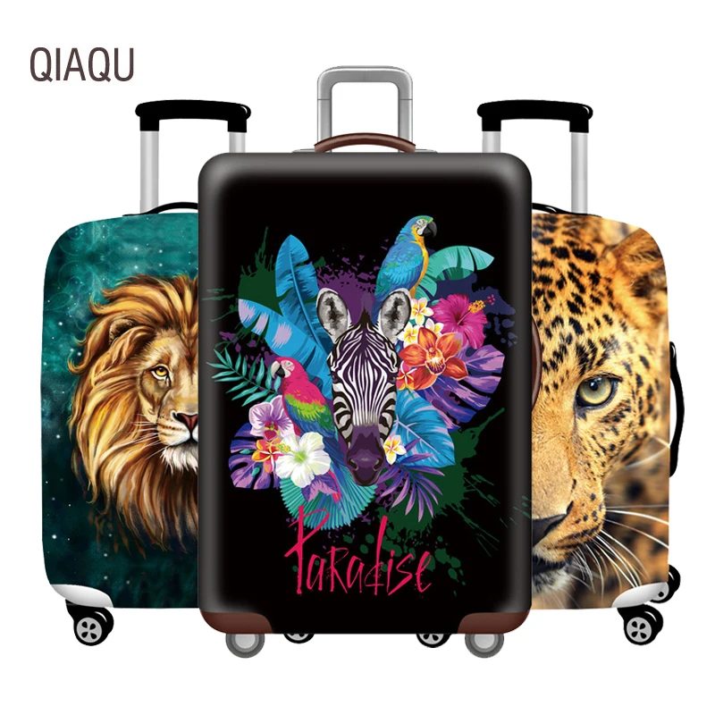 Утолщенный защитный чехол для чемодана с изображением животных 18 32 дюймов