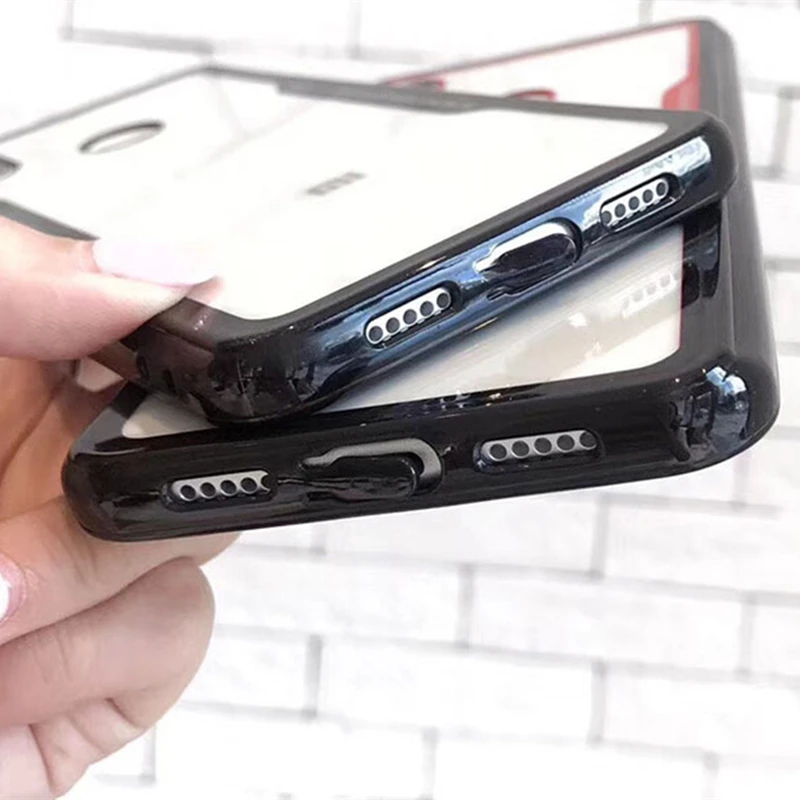 Прозрачный жесткий пластиковый акриловый чехол накладка для Xiaomi Mi 8 9 SE A1 A2 Lite