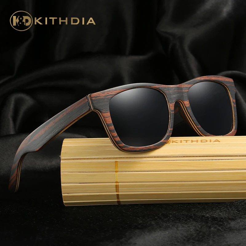 

KITHDIA Natural Wooden Sunglasses Polarized Men Women Brand Designer UV400 Goggles Sun Glasses Wood with Gift Box