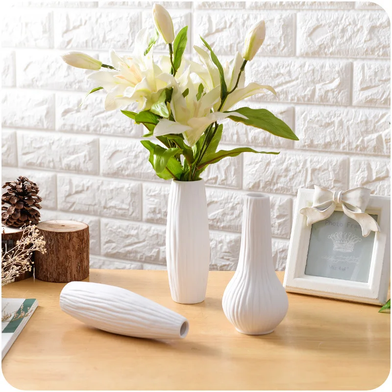 Домашний офисный декор классическая белая керамическая ваза китайские