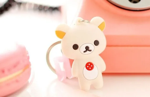 Kawaii мультфильм ключ бумажник для выбора Кот Чи, медведь и т. Д.-6 см Подвеска резиновая кукла ключ кошелек