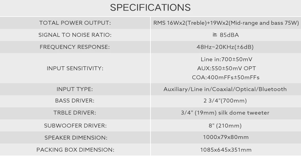 Медиадинамик Edifier CineSound B7 для ТВ и гостиных с Bluetooth, оптическим и AUX входом