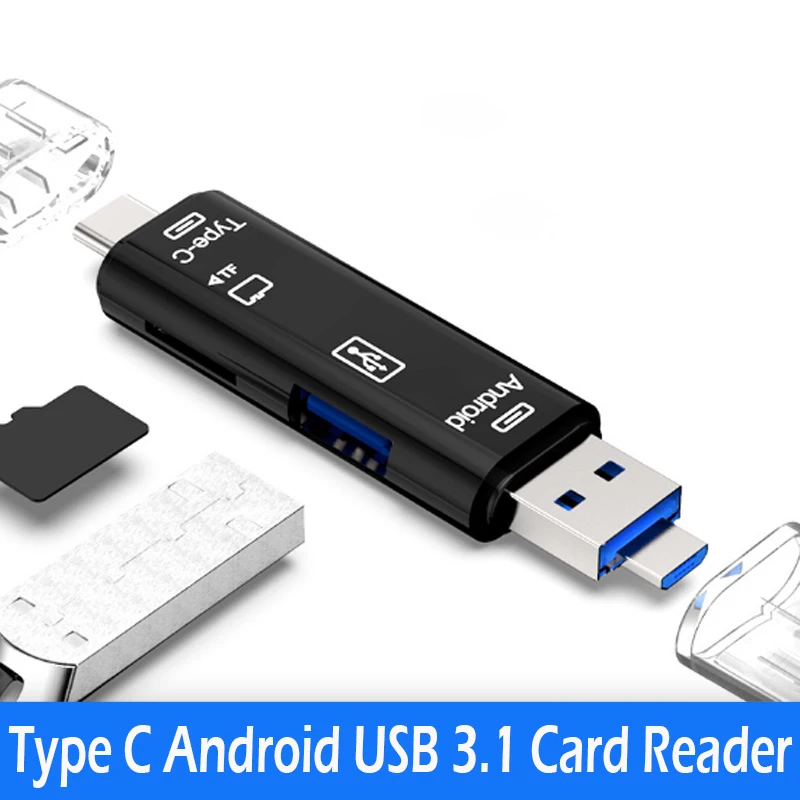 Все в 1 Usb 3,1 кард-ридер высокоскоростной SD TF Micro SD кард-ридер Тип C USB C Micro USB память OTG кард-ридер