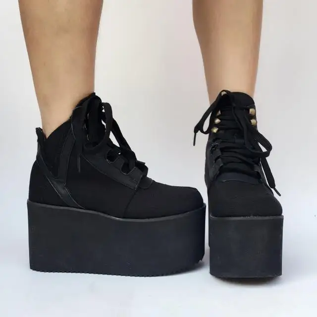 

Princess sweet punk shoes Handmade short boots muffins thick sole shoes customized sports shoes climbing legs women an5215